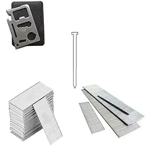 Krost 18 Gauge Galvanized Brad Nails For Air/Pneumatic/Electric Brad Nailers With 11 in 1 Pocket Multitool (F30(Packing of 5000))