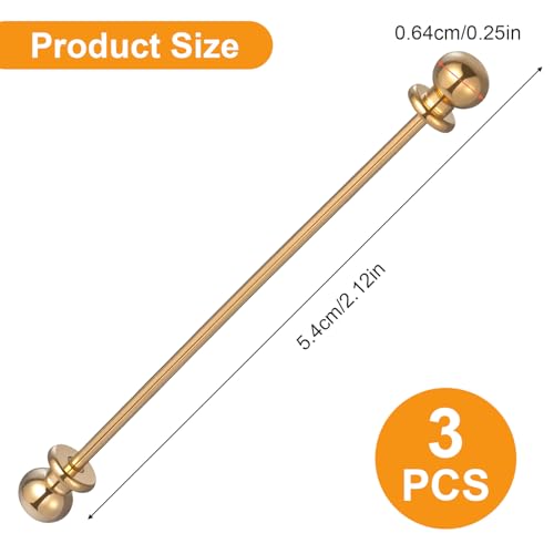 3pcs Collar Pins for Men, Brass Ball Collar Bars for Men Dress Shirts, Clasp Lapel Stick Brooch for Wedding & Business, Silver, Golden, Black3