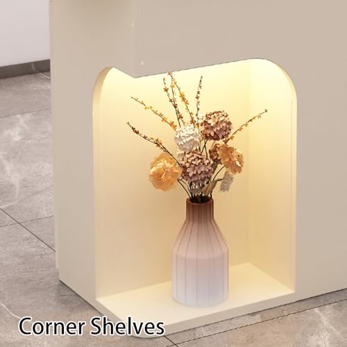 Moderno banco di benvenuto con serratura marrone 100 cm | Elegante bancone di benvenuto per salone, ufficio e area reception | ampia soluzione di archiviazione per reception