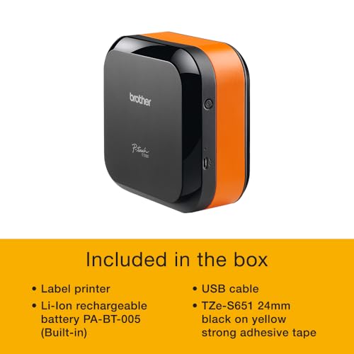 Brother P Touch PT E720BT Imprimante d'étiquettes transfert thermique Rouleau 2 4 cm 180 dpi jusqu'à 20 mmsec USB 2.0 Bluetooth - vue 4