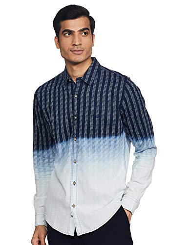 Image of United Colors of Benetton Men's Striped Slim Fit Shirt