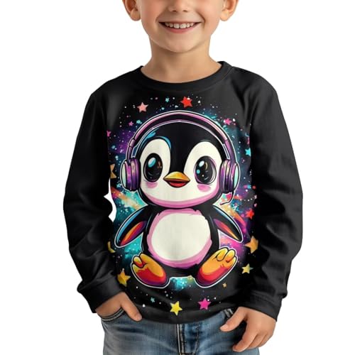 Shirts for Boys Kids Long Sleeve Tees Top Trendy Crewneck Fall T-Shirt School Clothes