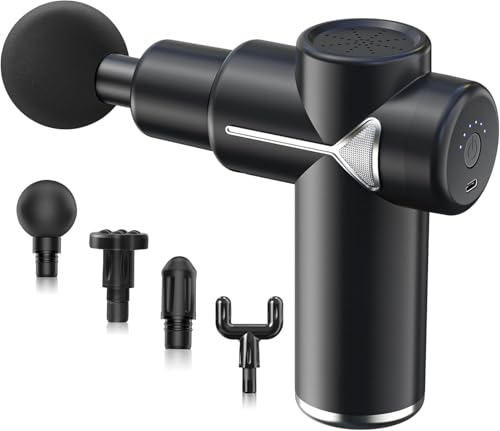 DAYUIRA 筋膜リリースガン 【小型軽量筋膜ガン・2025新昇級・全身リフレッシュ道具】筋膜リリース 6段階強力振動 静音 4個ヘッド付属 Type-C急速充電 3600mAh大容量 軽量 持ちやすい 携帯便利 プレゼント 女性 男性 日本語取扱説明書付き (黒)のサムネイル