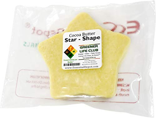 Essential Depot Stretch Star - made with 100% pure Cocoa Butter - Organic - Unrefined - no other ingredients - 3.5 oz net wt (99 g)