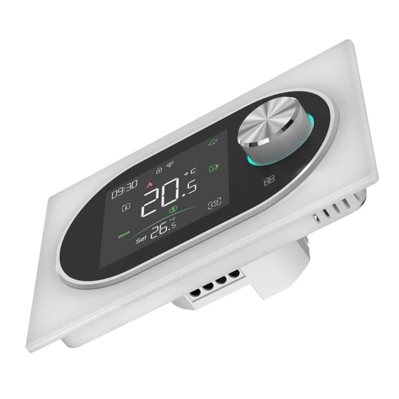 BECA BAC-9000MLWE-FAN Termostato Smart WiFi per Fan Coil 2 Tubi, Ventola 0–10V Modulante + Valvola ON/OFF, Sonda NTC, App Tuya/Smart Life, Alexa/Google, IP20 – Expert4House Edition (Bianco)