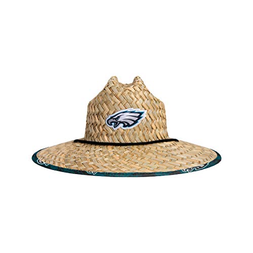 Image of NFL Team Logo Americana Floral Lifeguard Beach Straw Sun Hat