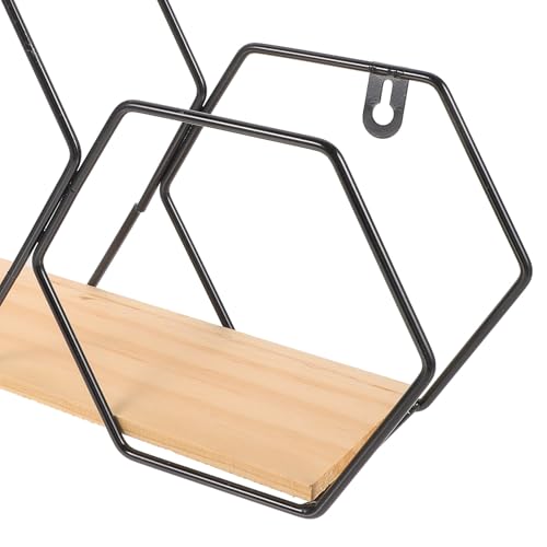 Estantería flotante negra compacta estante de pared decorativo y cocina 8