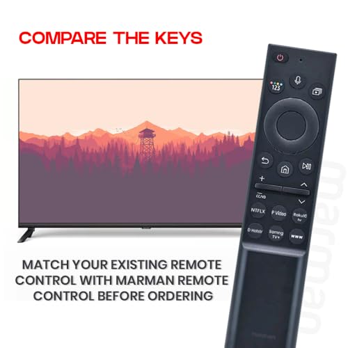 Image of marman Compatible with Samsung Smart Tv Remote Control Original Model RM-G2500 with Bluetooth and Voice Command Feature with hotkeys Suitable for 6 /7 /8 Series TV HD UHD 4K LED QLED - Pairing Must