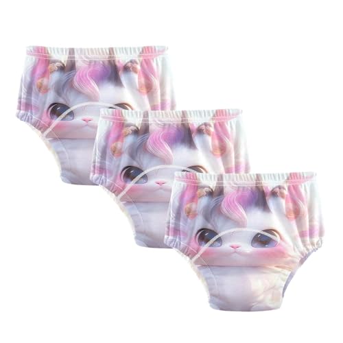 Coikll A Cat with Horns Toddler Training Underwear Waterproof Baby Pee Pants -5T