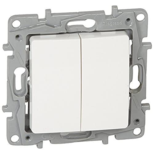 LEGRAND - DOUBLE POUSSOIR 6A BLANC LEGRAND NILOE 664708 - LEG-664708