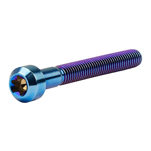 Image of Titanium Torx Square Head M6 x 10 15 20 25 30 35 40 45 50 60 65 70 80mm Screw Pack of 5 (Burn Blue, M6x50mm)