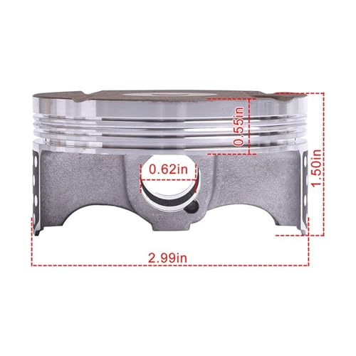 Segments Piston 76 mm STD améliorant la compression Xmax 300 - 3