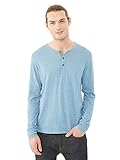 Alternative Men's Eco Mock Twist Henley, Eco Mock Storm/Eco Mock Nickel, Medium