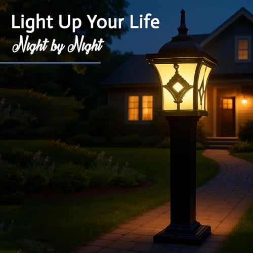Image of GIGAWATTS BARFI 30 Outdoor Garden Light - 101% Rust & Waterproof Die-Casting Aluminium Exterior Lamp for Garden, Boundary Street & Home Entrances (B22 Holder, Bulb Not Included, Black)