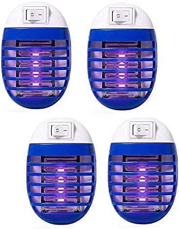 4 Pack Bug Zapper Indoor Mosquito Zapper, Fly Zapper Electronic Mosquito Killer with LED Light for Patio, Bedroom, Kitchen, Office
