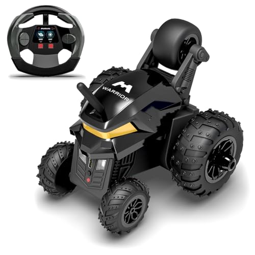 Image of Mirana Warrior 360 Degree Rotating Stunt RC Car Toy for Kids | High Speed Steering Remote Control Vehicle | USB Type-C Rechargeable | Made in India (Onyx Black)