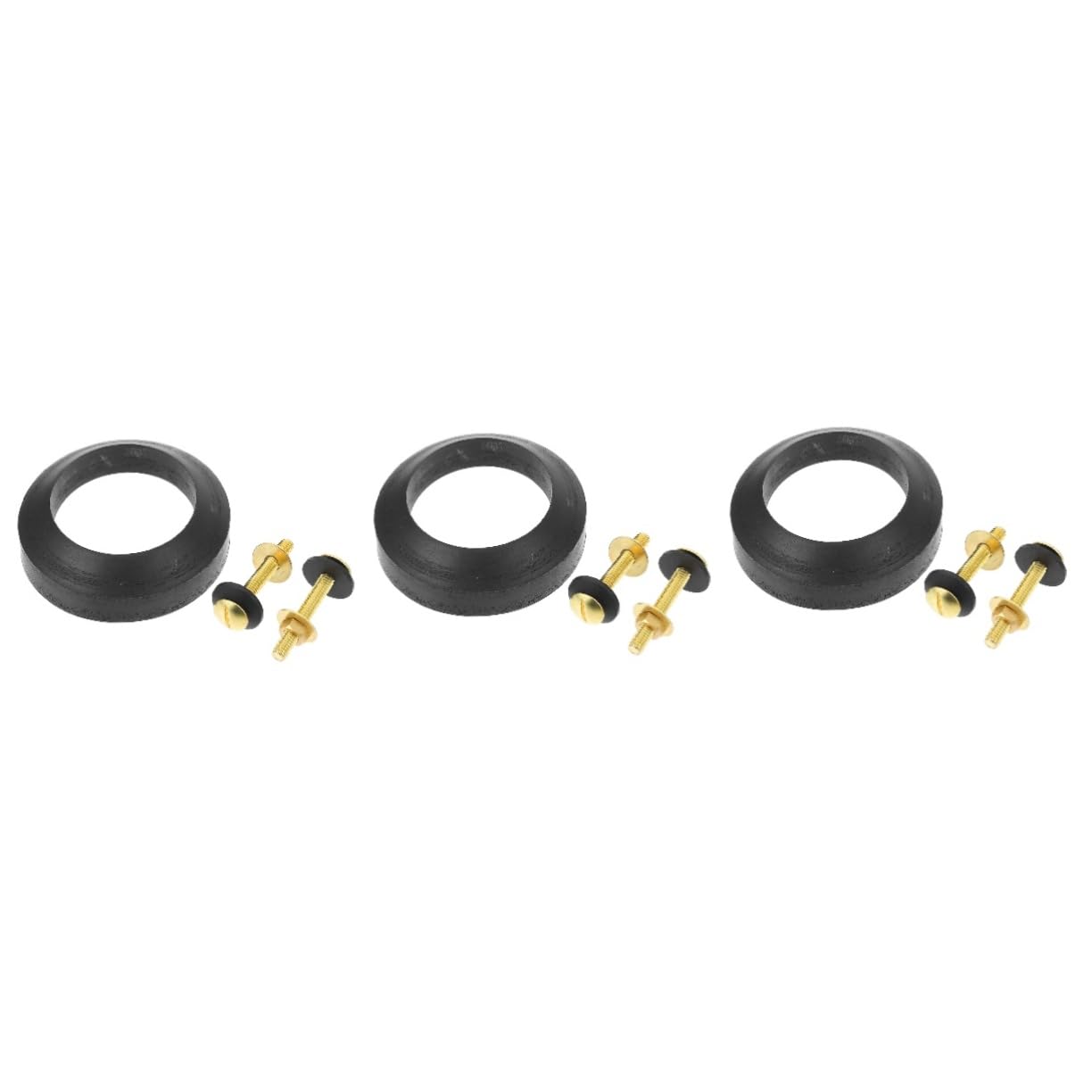 VILLCASE 3 Set Accessori per Riparazione Wc Kit Guarnizione per Cisterni Fissaggio e Accoppiamento per Serbatoi Materiale Alta Facile da Installare