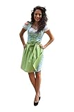 Dirndl Set Trachtenkleid 447GT Türkis Weiß kariert 36