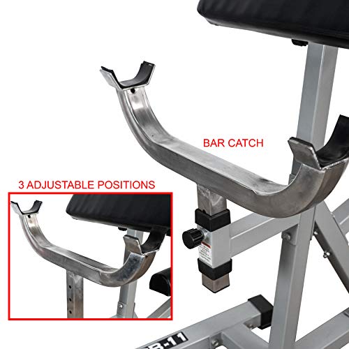 Valor Fitness CB-11 Standing Arm Curl Station for Strength Training w/Pivot and Contoured Arm Rest