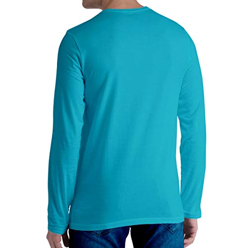 Image of Pooplu Men's Regular Fit Plain 100% Cotton V Neck Full Sleeves Multicolour Pootlu T Shirt. Casual, Trendy, Stylish Tshirts and Tees