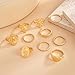 Navirix Gold Virgin Mary Cross Rings Set for Women,10Pcs Vintage Chunky Stackable Cross Knuckle Rings Set Retro Jewlery Accessories(Gloden)