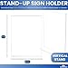 1InTheOffice Acrylic Sign Holder 8.5 x 11, Vertical Sign Display, Stand-up Sign Holder, Clear, 6 Pack