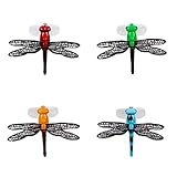 XXhailan Fishing Lures Bait Life-Like Dragonfly BaitsTopwater Fishing Dragonfly Simulation Pseudo Bait Water Surface Fake Bait 4Pcs