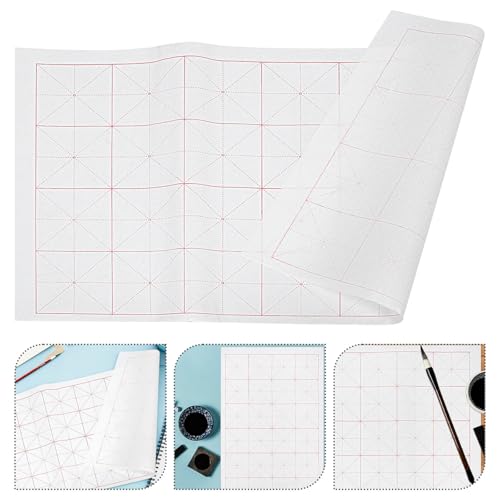 MAGICLULU Semi-raw Xuan Calligraphy Practice Paper with Blank Square and Character Grids 100 Sheets Excellent Ink Absorption and Smudge Prevention, for Personal Handwriting Practice - Image 9
