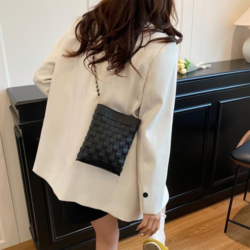Image of Woven Small Crossbody Bags Cell Phone Purse for Women Teen Girls Small Shoulder Phone Bag