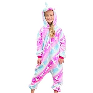 Ceruwum Girls Unicorn Sleepsuit Kids Unicorn Onesie Pyjamas