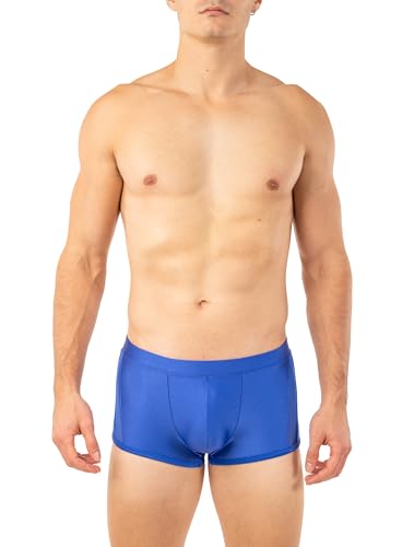 Gary Majdell Sport Men's Boxer Brief Swimsuit with Front and Side Mesh Inserts - Available in Shiny Solid Tricot and Prints3