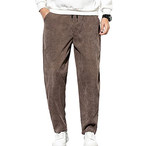 Pantalon de jogging confortable à taille élastique en velours