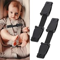 MCSQK 2 Stück Abschnallschutz Kindersitz, Autositz Brustgurt Clip, Gurtsicherung Kindersitz Auto, Kindersicherheitsgurt Schnalle Gurt für Autositze Kinderwagen Kinderhochstühle Fahrradsitze （Schwarz）