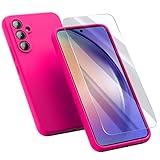 ZUSLAB Silicone Case Compatible with Samsung Galaxy A54 5G Case 2023,【× 1 Tempered Glass Screen Pro
