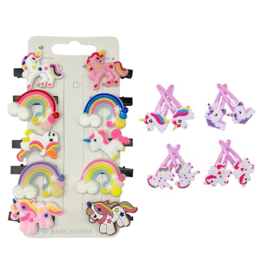 18 Piezas Clips Pelo Niña Unicornio, Lindas Pinzas para el Cabello Moda Niñas Accesorios, Pinzas Pelo Niña, Ganchos para El Pelo para Bebés y Niñas