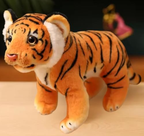 Image of Tickles Siberian Jungle Tiger Soft Stuffed Plush Animal Toy for Kids Boys & Girls Birthday Gift (Color: Yellow & Black Size: 40 cm)