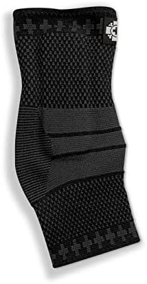 Old Bones Therapy Ankle Compression Sleeve Knitted With Silicone Gel Inserts Increased Support and Stability - Reduce Inflammation, Swelling, Soreness (Large, One Ankle)