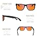 MAXJULI XXL Blue Light Blocking Glasses for Big Heads Men,Computer Reading/Gaming/TV/Phones Glasses for Women Men (Orange) 8806XXL