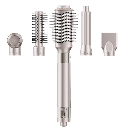 [500 Milioni Ione]HOJOCOJO Spazzola Asciugacapelli & Air Styler 6 in 1, 140000 GIRI/MIN, Asciugacapelli Spazzola Ad Aria Calda per Capelli Arricciacapelli Ad Aria Spazzola Volumizzante