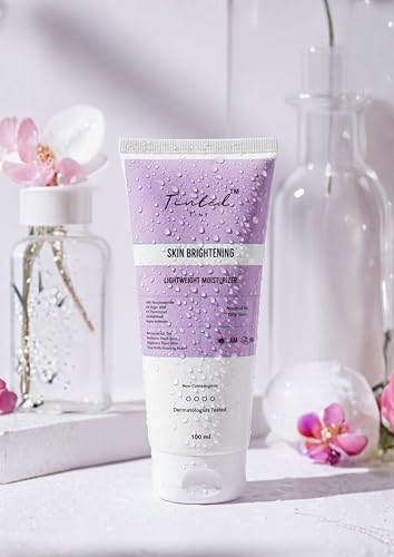 Skin Brightening Lightweight Moisturizer, Non-Comedogenic, Oil-Free Formula with Niacinamide, Kojic Acid, Panthenol, Glutathione, Alpha Arbutin for Normal to Oily Skin, 100ml