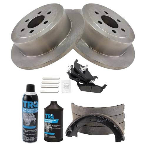 Image of TRQ Rear Brake Pad & Rotor Kit Compatible with 2003-2004 Dodge
