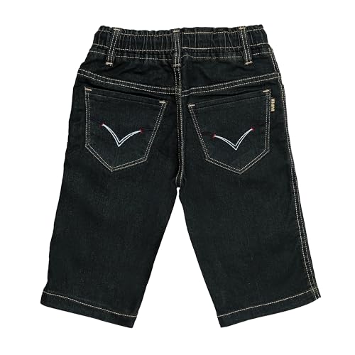 Image of Boys Regular fit,Light Blue,Drawstring Elastic Waistband,Stretchable Cotton Denim, Clean Look,Casual,Below Knee Length, 3 /4 Shorts
