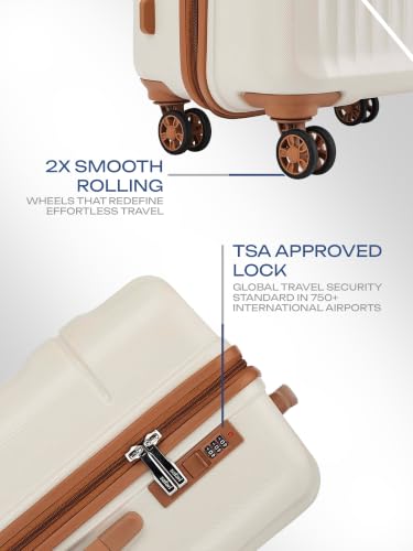 Image of Safari Runner Set of Small, Medium and Large 8 Wheels 55, 66 and 77cm Hard Case Polycarbonate 360 Degree Wheeling System, Trolley Bags for Travel, Suitcase for Travel, Vanilla