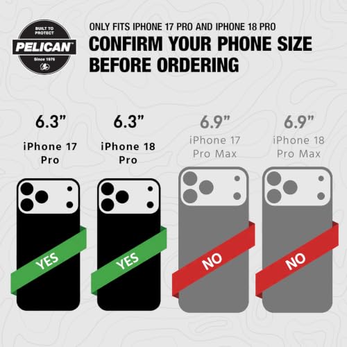 Image of Pelican Protector iPhone 18 Pro /17 Pro Case - MagSafe Phone Case - Black