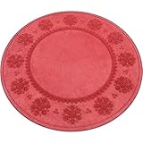 Motionchic Christmas Tree Mat 35" Christmas Tree Stand Mat with Lip Heavy Duty Christmas Tree Floor Protector Waterproof Christmas Tree Stand Pad from Spills Scratches Xmas Home Decor(Red,Snowflake)