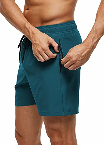 Image of Tyhengta Men's Swim Trunks Quick Dry Beach Shorts with Zipper Pockets and Mesh Lining