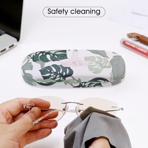 Image of PERFECTSIGHT Hard Shell Eyeglasses Case, PU Leather Protective Glasses Case, Cute Eyeglass Case for Women Men Girls