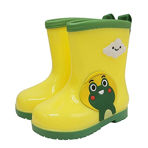 Weishuo Botas de Agua Niños Niña Botas de Lluvia Impermeable Zapatos para Agua para Niños Cover
