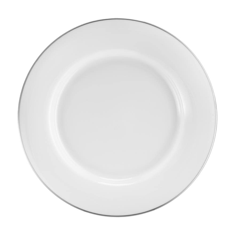 VILLA ITALIA Serwis obiadowy na 12 osób porcelanowy Zestaw naczyń, Zastawa stołowa, Talerz płytki, Talerz głęboki, Talerz deserowy, Salaterka, Misa, PLUS PLATIN NZ138