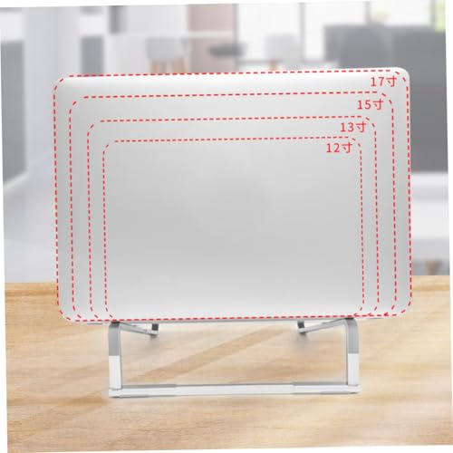 Soporte portátil plegable para laptop PRETYZOOM metálico plateado miniatura 5